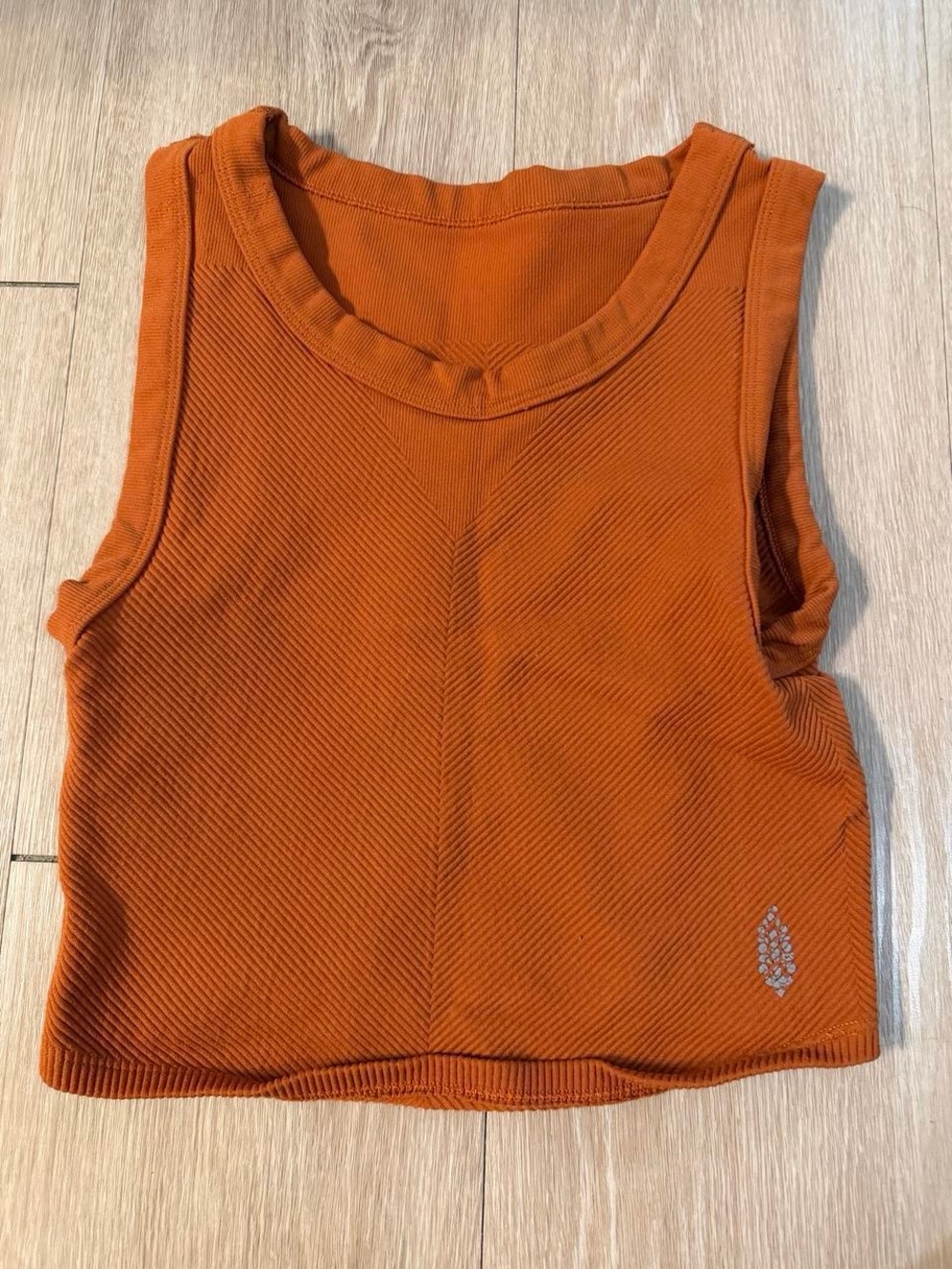 Women's Ribbed Tank Top in Rust Orange